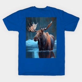 Arctic Moose - Oil paint T-Shirt